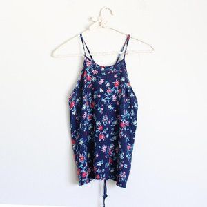 Brandy Melville Floral Back Tie Top
